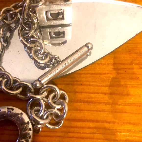 Tiffany & Co Sterling Silver Chain Bracelet. Very Clean, Very Real, for name “C” - Picture 4 of 9